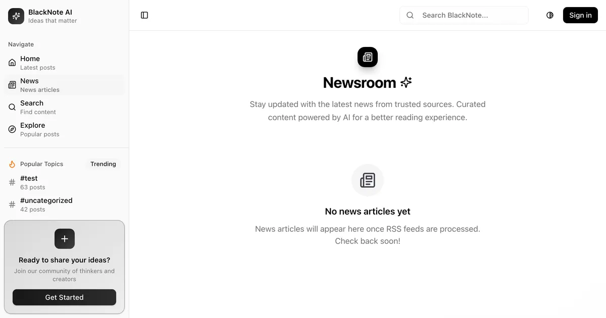 BlackNote screenshot