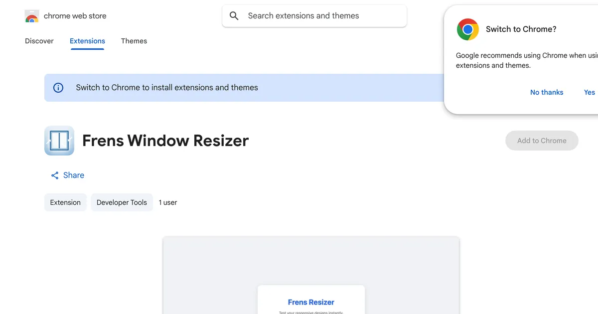 Frens Window Resizer screenshot