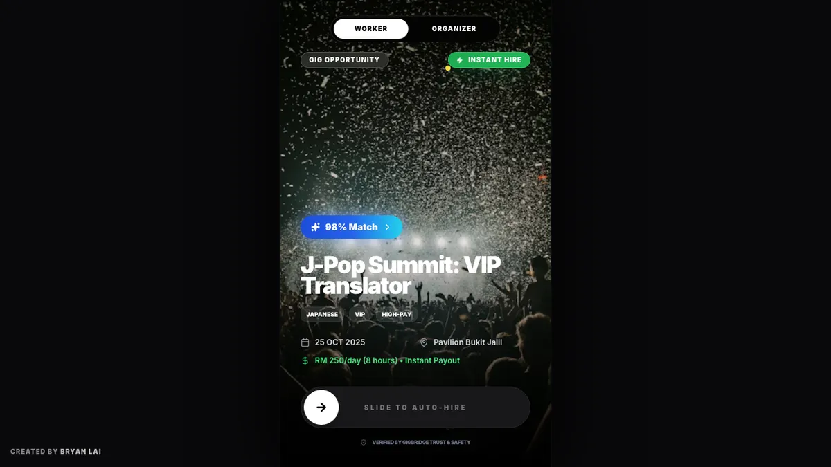 Malaysia Gig Social App screenshot