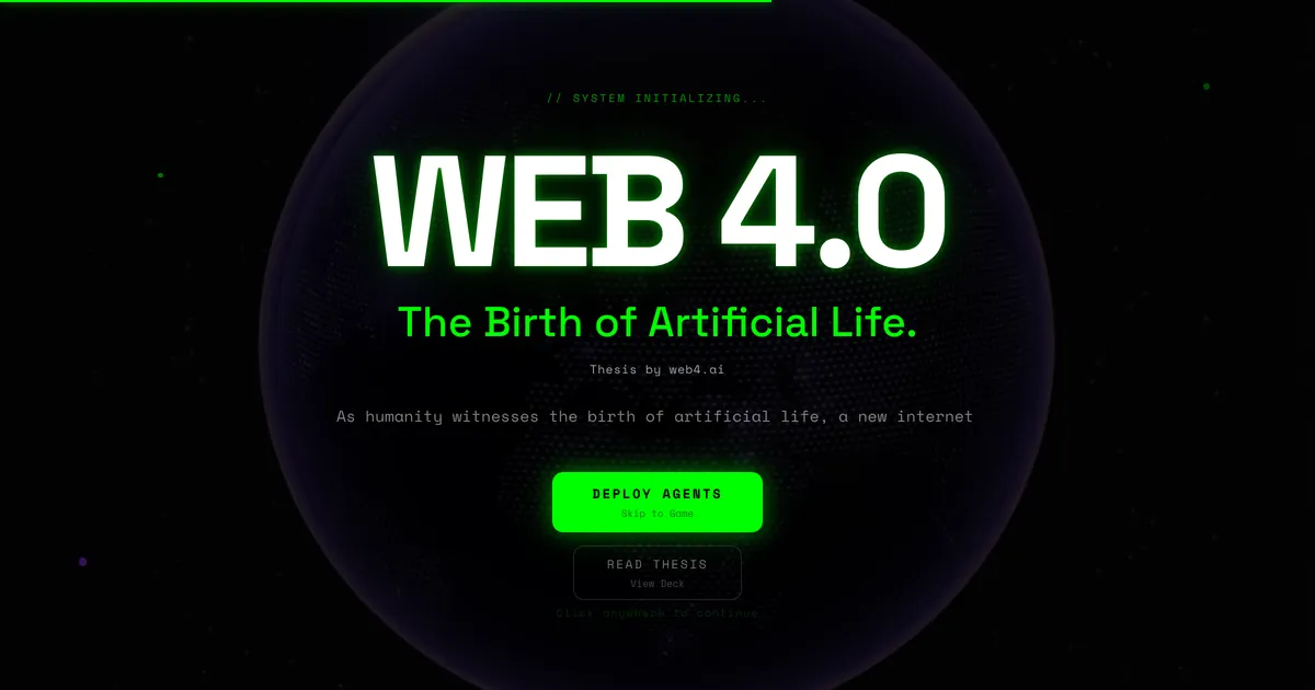 Web 4.0 AI Tycoon screenshot